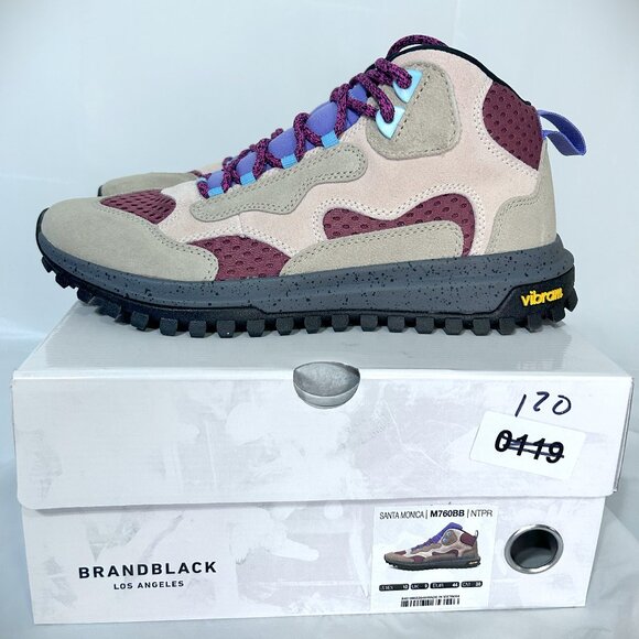 Brandblack x Vibram Santa Monica Suede /Knit HIKER Sneaker Boot Size 10M/11.5W - Picture 1 of 6